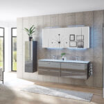 Bad 109 Von Leonardo Living – Badezimmer Glas Metallic Pertaining To Leonardo Badezimmer