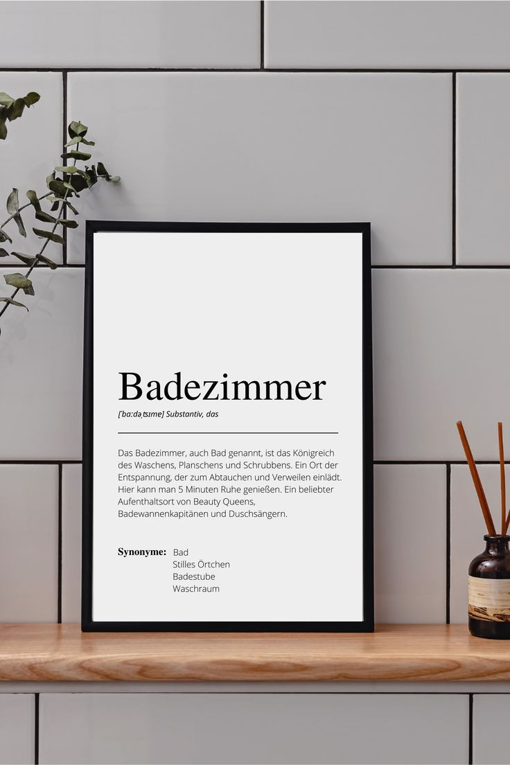 Bathroom Poster Image Definition Meaning Bathroom Decorative Sign in Badezimmer Poster