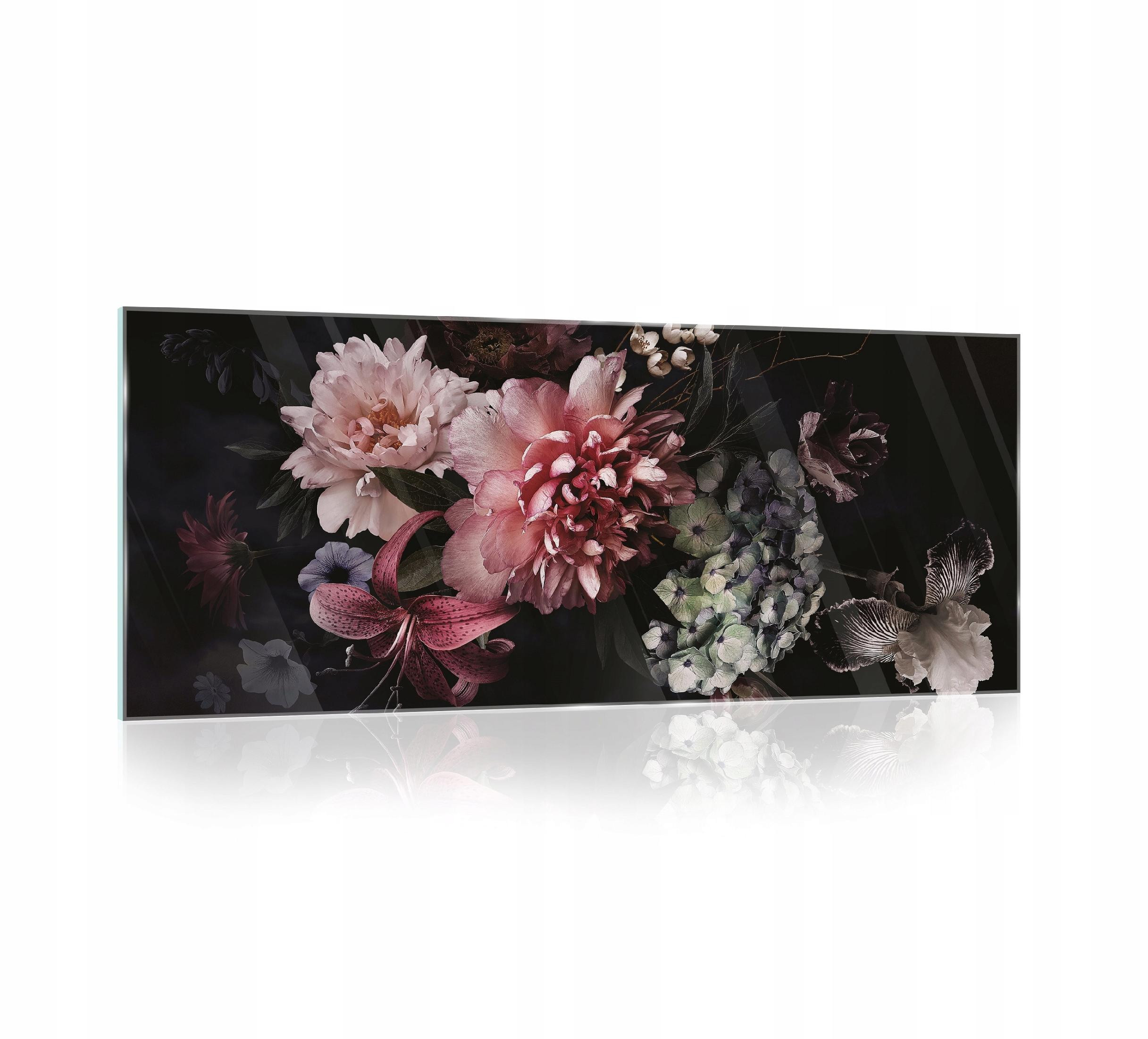 Glasbilder Blumen Schwarz 125X50 Cm Modern | Kaufland.de pertaining to Glasbilder Für Badezimmer