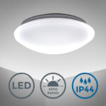 Led Deckenleuchte Bad Rund Badezimmer Leuchte Ip44 Schlafzimmer Küche Flur  Lampe Regarding Lampe Für Badezimmer Geeignet